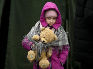 A child who has fled Ukraine